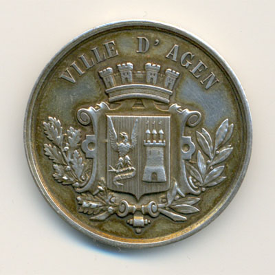 Ville d'Agen, medaille argent/silver medal