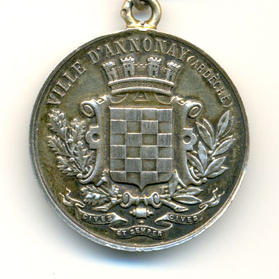 Ville d'Annonay, medaille argent/silver medal