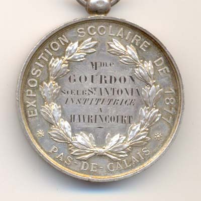 Ville d'Arras, medaille argent/silver medal