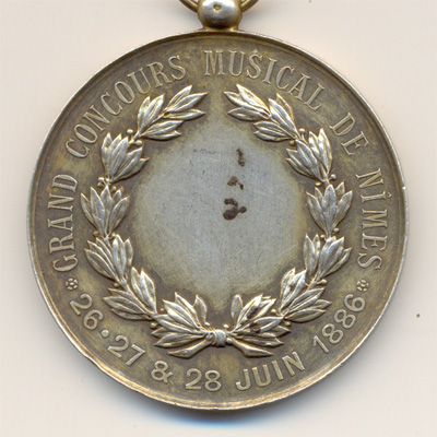 Ville de Nimes, medaille argent/silver medal