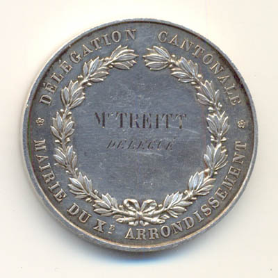 Ville de Paris, medaille argent/silver medal