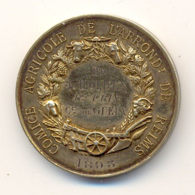 Ville de Reims, medaille argent/silver medal