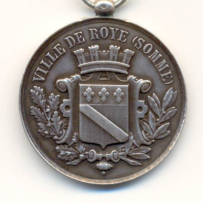 Ville de Roye, medaille argent/silver medal