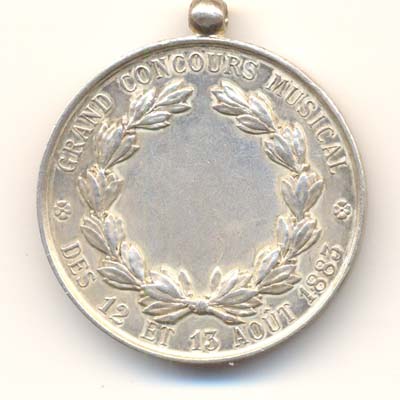 Ville de Sable, medaille argent/silver medal