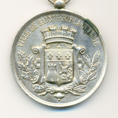 Ville de Saint-Foy-la-Grande, medaille argent/silver medal