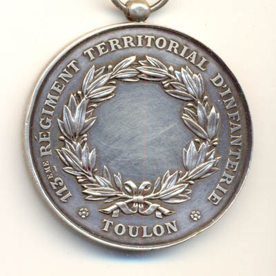 Ville de Toulon, medaille argent/silver medal