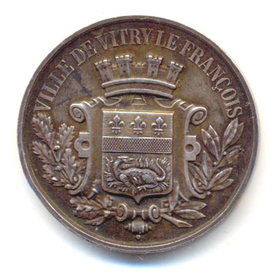 Ville de Vitry le Francois, medaille argent/silver medal